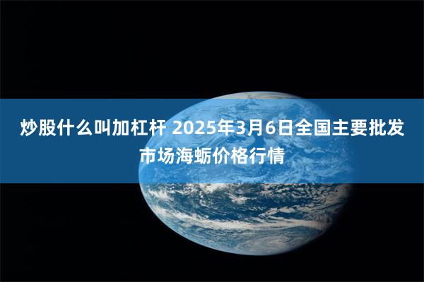 炒股什么叫加杠杆 2025年3月6日全国主要批发市场海蛎价格行情