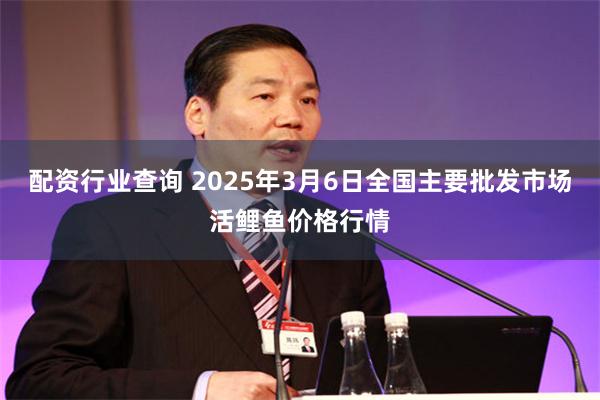 配资行业查询 2025年3月6日全国主要批发市场活鲤鱼价格行情