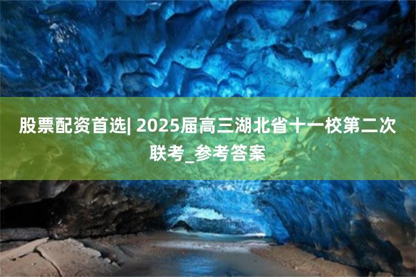 股票配资首选| 2025届高三湖北省十一校第二次联考_参考答案