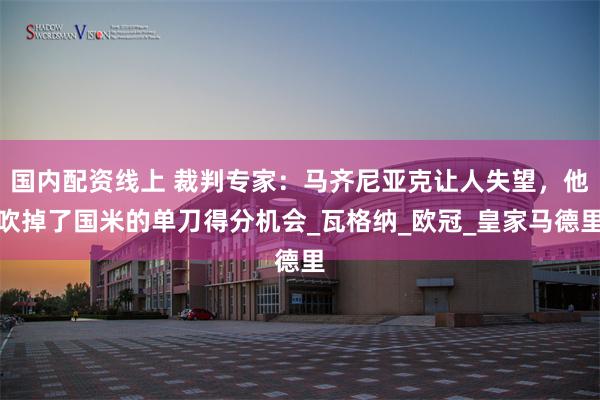 国内配资线上 裁判专家：马齐尼亚克让人失望，他吹掉了国米的单刀得分机会_瓦格纳_欧冠_皇家马德里
