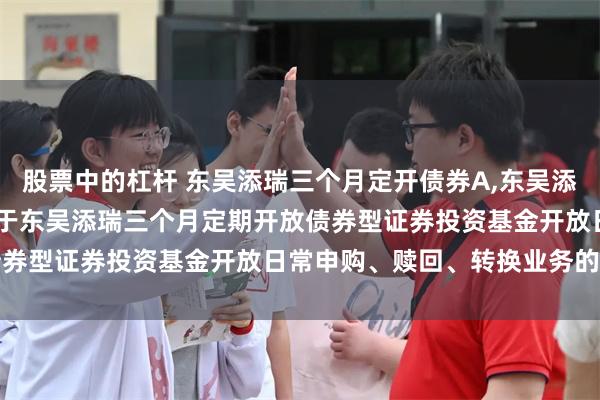 股票中的杠杆 东吴添瑞三个月定开债券A,东吴添瑞三个月定开债券C: 关于东吴添瑞三个月定期开放债券型证券投资基金开放日常申购、赎回、转换业务的公告