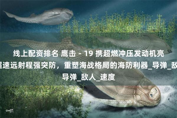 线上配资排名 鹰击 - 19 携超燃冲压发动机亮相：高超速远射程强突防，重塑海战格局的海防利器_导弹_敌人_速度