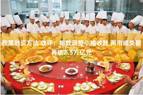 股票融资方法 收评：指数调整小幅收跌 两市成交额再破2.5万亿元