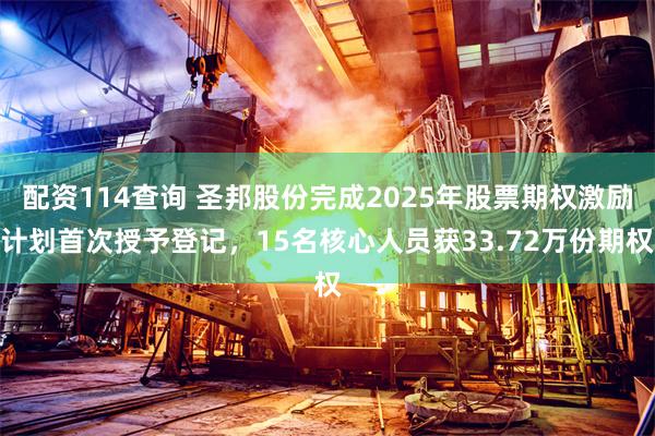配资114查询 圣邦股份完成2025年股票期权激励计划首次授予登记，15名核心人员获33.72万份期权