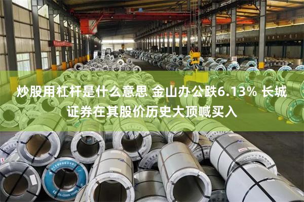 炒股用杠杆是什么意思 金山办公跌6.13% 长城证券在其股价历史大顶喊买入