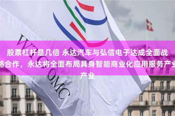 股票杠杆是几倍 永达汽车与弘信电子达成全面战略合作，永达将全面布局具身智能商业化应用服务产业