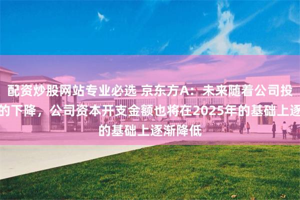配资炒股网站专业必选 京东方A：未来随着公司投资规模的下降，公司资本开支金额也将在2025年的基础上逐渐降低