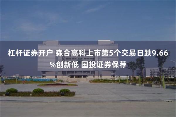 杠杆证券开户 森合高科上市第5个交易日跌9.66%创新低 国投证券保荐