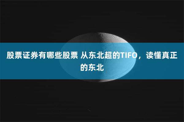 股票证券有哪些股票 从东北超的TIFO，读懂真正的东北