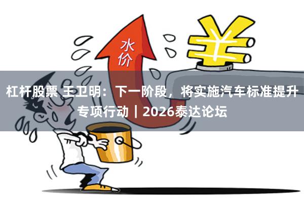 杠杆股票 王卫明：下一阶段，将实施汽车标准提升专项行动｜2026泰达论坛