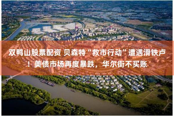双鸭山股票配资 贝森特“救市行动”遭遇滑铁卢！美债市场再度暴跌，华尔街不买账
