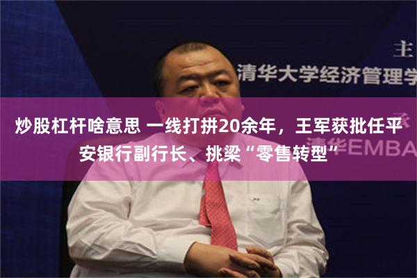 炒股杠杆啥意思 一线打拼20余年，王军获批任平安银行副行长、挑梁“零售转型”